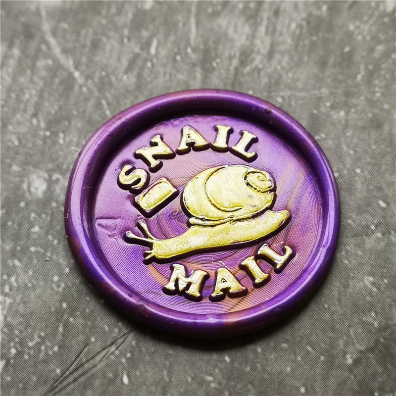 

Snail mail wax seal stamp sealing wax stamps Wax Sealing Stamp for Wedding Invitation Copper wax seal stamp Head Wood Handle
