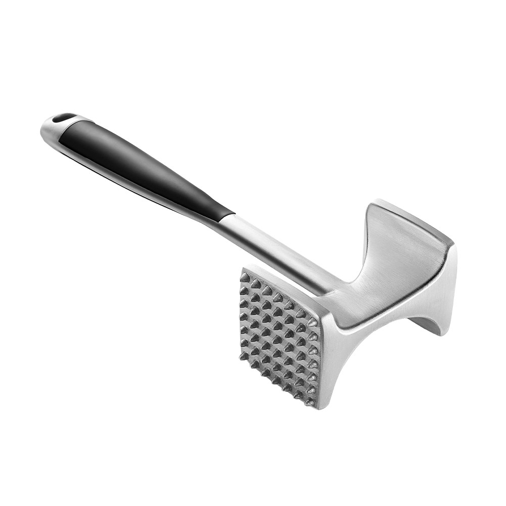 Meat Tenderizer Hammer with Comfortable-Grip Handle Dual-Side Meat Mallet for Kitchen Meat Pounder H