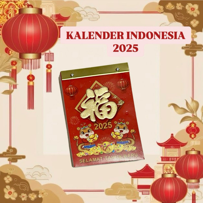 

TERBARU TokoSasa Kalender Lokal Ular Fu Indonesia 2025 / Kalender Lokal Indo Tahun 2025 / Calender Chinese New Year 2025 / Kalender Indonesia Kecil Lokal Tahun Baru Imlek Lumar New Year