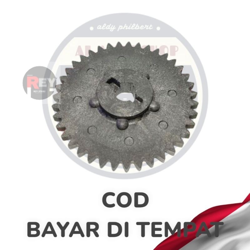 Gigi pompa oli motor Honda Beat Karbu kode part KVY