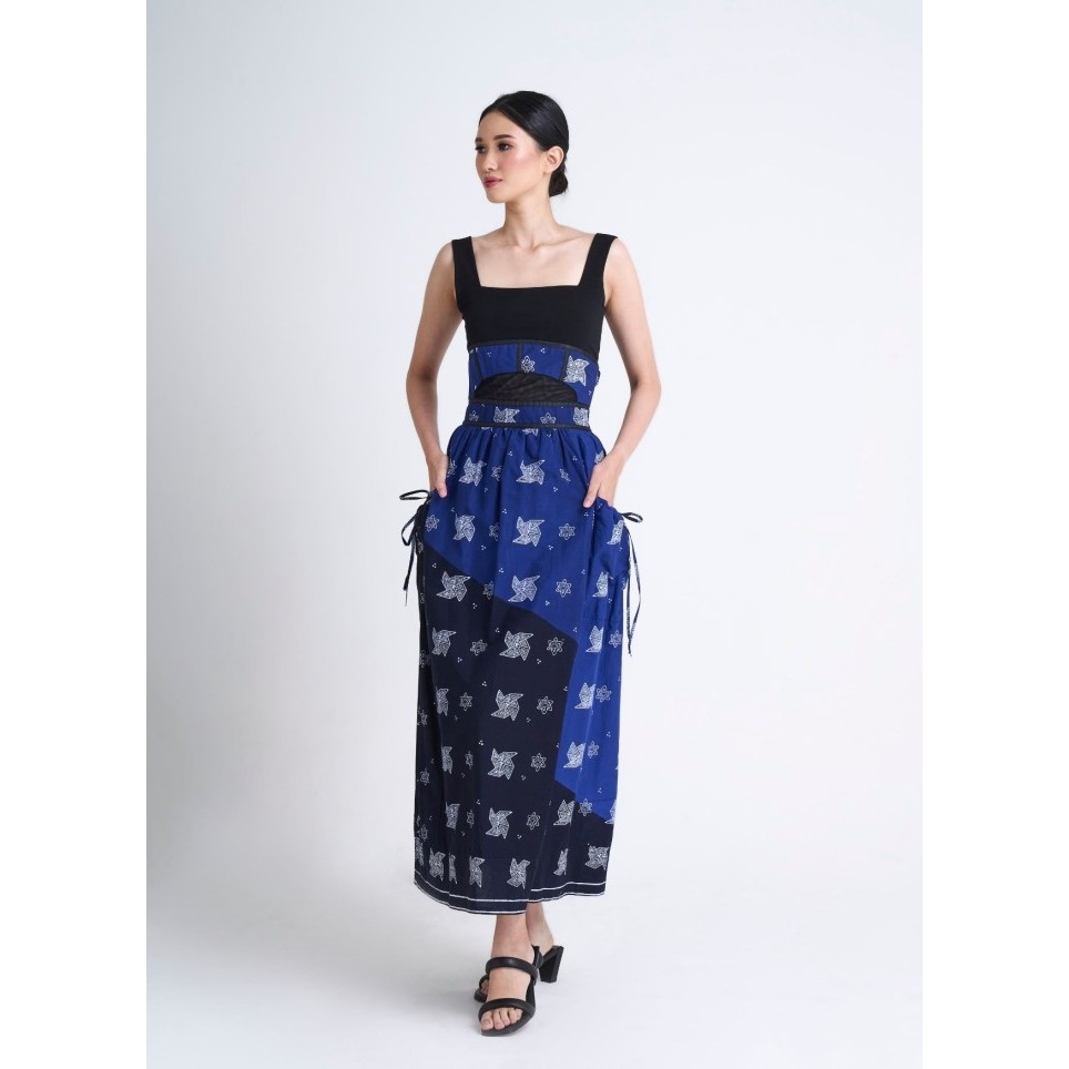 Black-Blue Ambara Batik Skirt - OE x Wilsen Willim - S