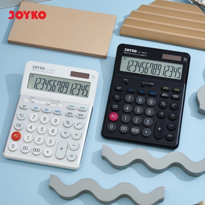 

Calculator Kalkulator Joyko CC-70CO | 14 Digits Check & Correct | Kalkulator Dual Power