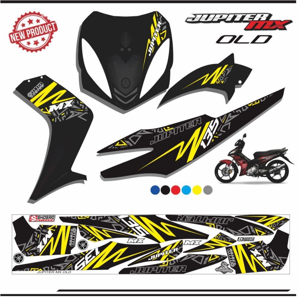 stiker / STIKER STRIPING VARIASI JUPITER MX OLD / VARIASI JUPITER MX 135 KARBU OLD
