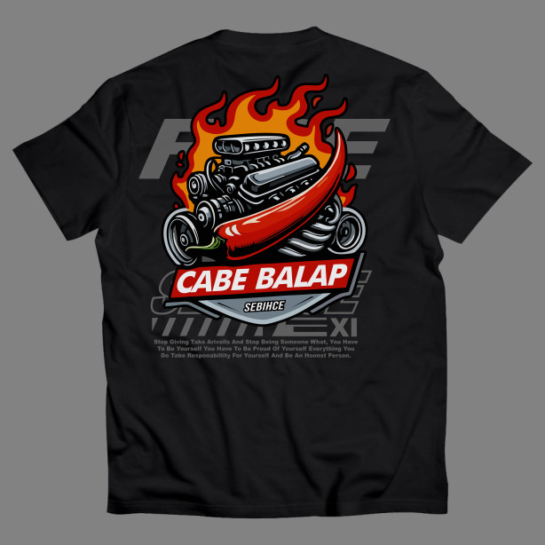 Kaos Distro CABE BALAP | Baju Katun Combed 24s TEBAL | Pakaian Pria Wanita | Kaos Terbaru =