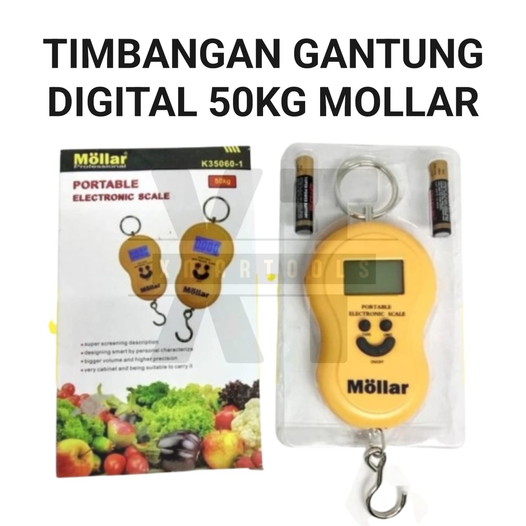 Timbangan Gantung Digital 50Kg MOLLAR - Timbangan Koper 50 Kilo