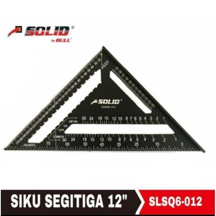 SOLID SPEED SQUARE ALUMUNIUM 12 Inch - Penggaris Segitiga Siku Sudut