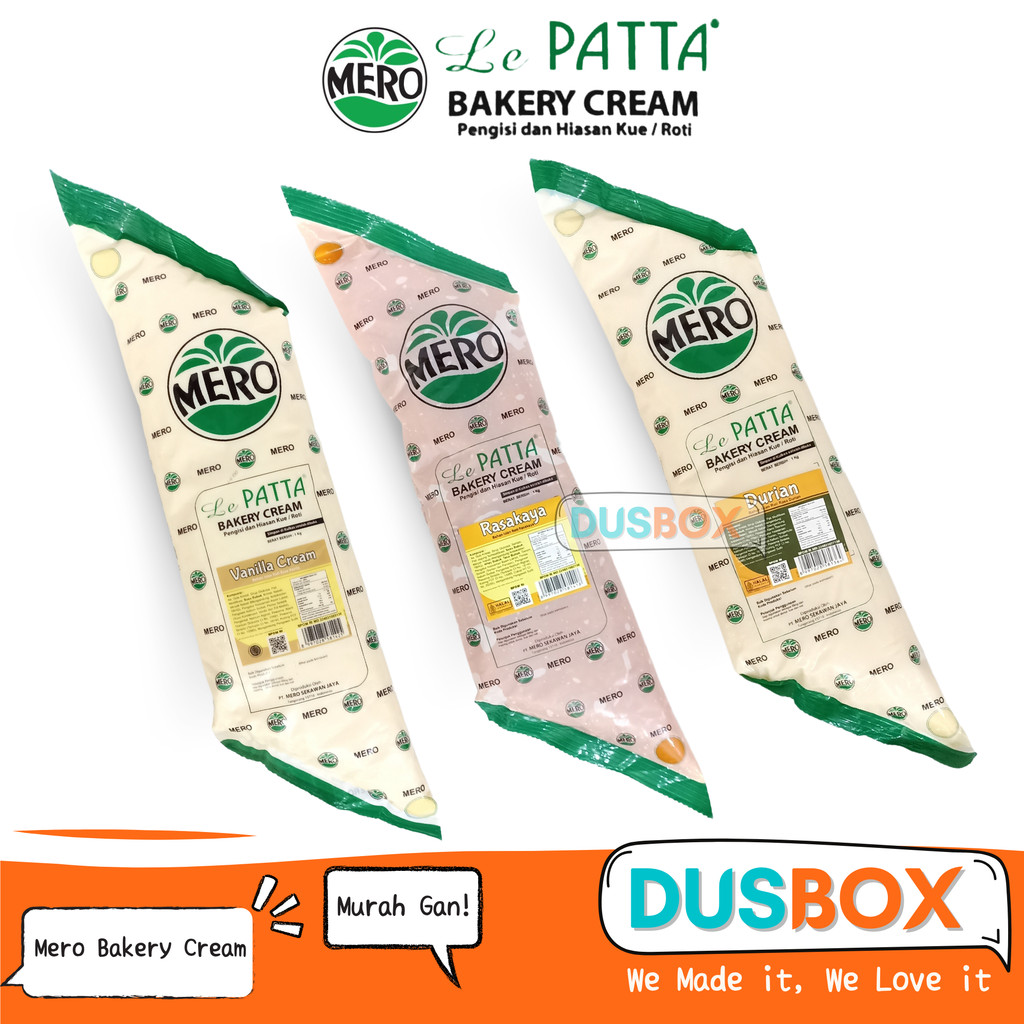 Mero Le Patta Bakery Cream 1kg / Mero Le Patta Bakery Cream Bahan Isian Roti Kue / Bakery Cream / Ba