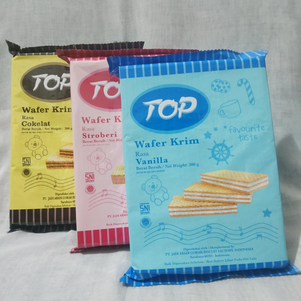 

MURAH - Top Wafer Krim Coklat Strawberry Vanilla 300g