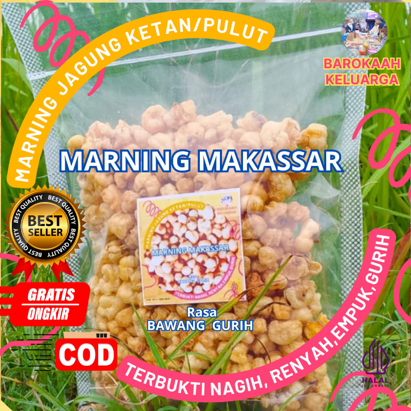 

Jajajnan MarnIng makassar Super duper Premium Cocok buat camilan di perjalanan dan pantas buat Hidangan Tamu khas makassar 100 gr original harga PALING SPESIAL dan aseli dari jagung ketan