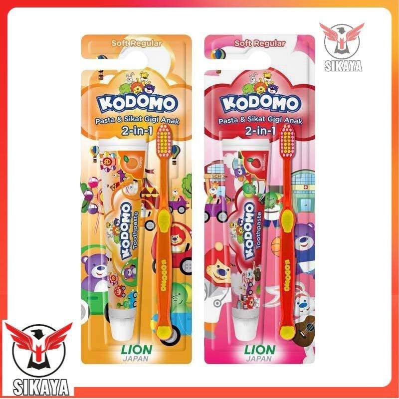 

KODOMO Toothbrush 2in1 ORIGINAL / Sikat Gigi Dan Pasta Gigi