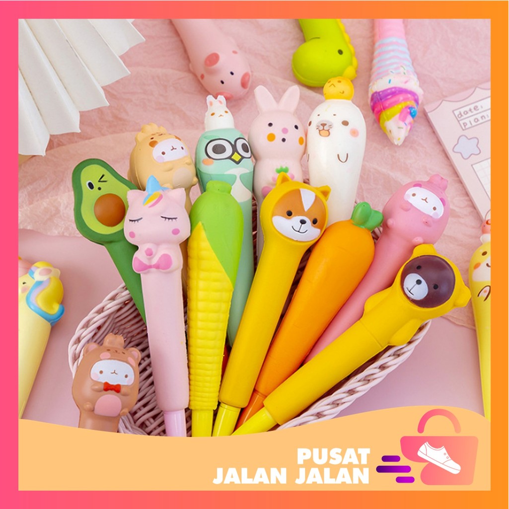 

PJJ - S6265 Pena Gel Squishy / Pena Kartun Lucu Squishy / Pulpen Squishy Lucu / Ballpoint Gel Squishy / Ballpoint Squishy Lucu
