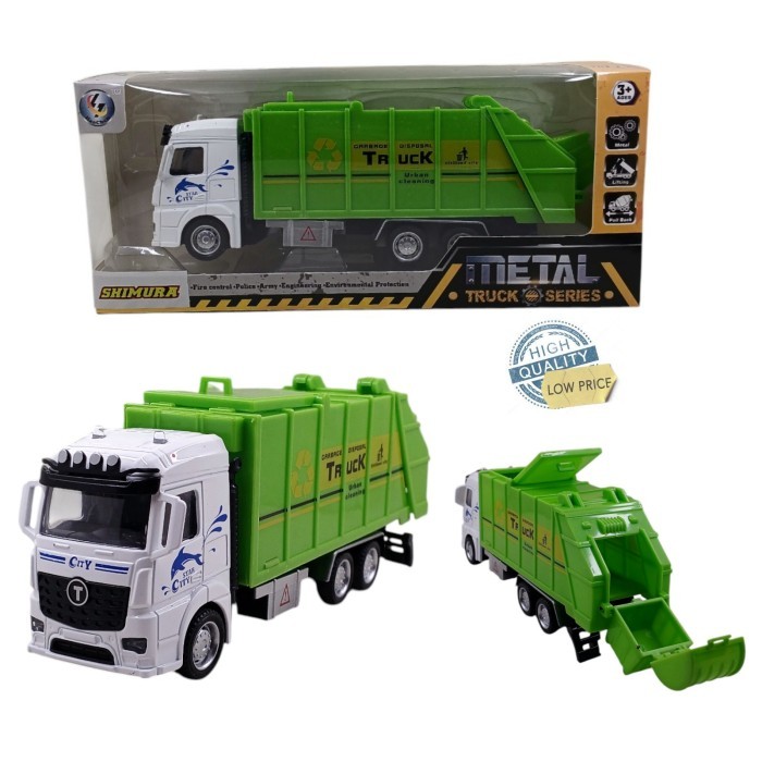 Metal Truck Series 1:32 Garbage Disposal Truck - Diecast Truck