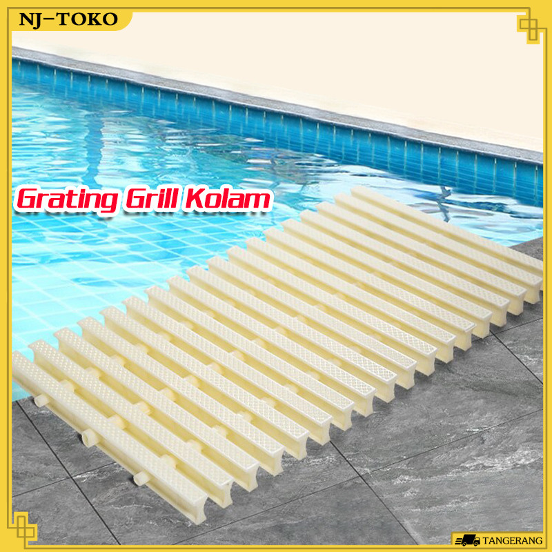 100*25CM Grating Grill Kolam Renang Non -slip Grating Kolam Renang Tahan Lama Grill Kolam Renang 25 