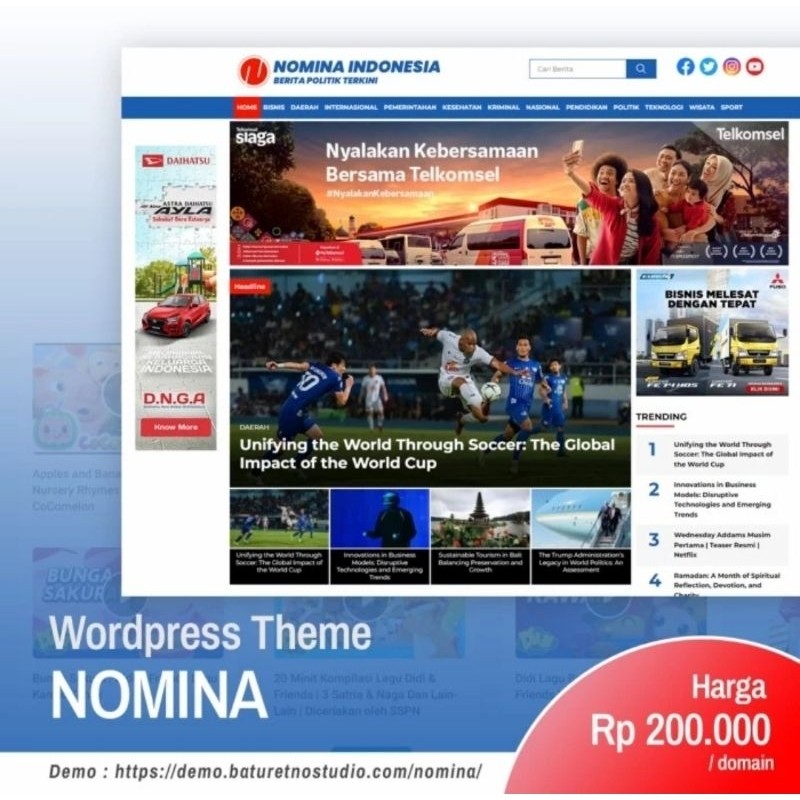 Tempelate Berita Nomina Wordpress