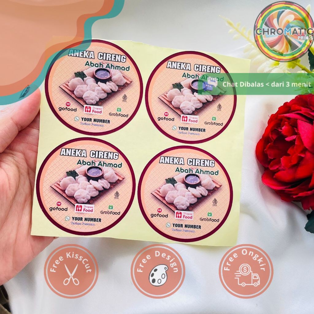 

chromatic 2-4 Sticker Print Chromo Cireng Cilok Cibay Stiker Label Bulat PerAcian Free Desain Custom
