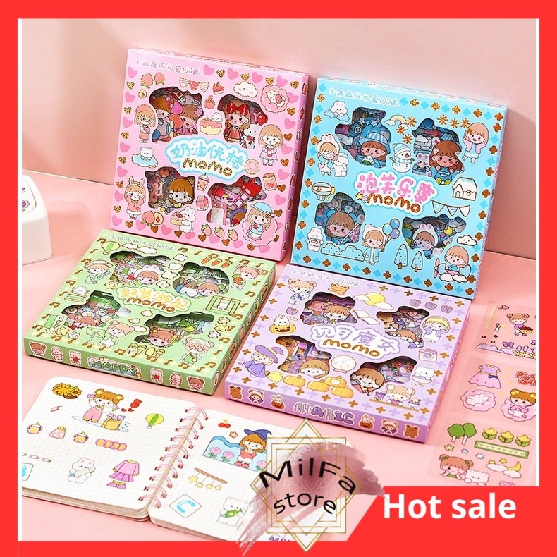 

MF578 Stiker semi transparan PET 100 pcs set