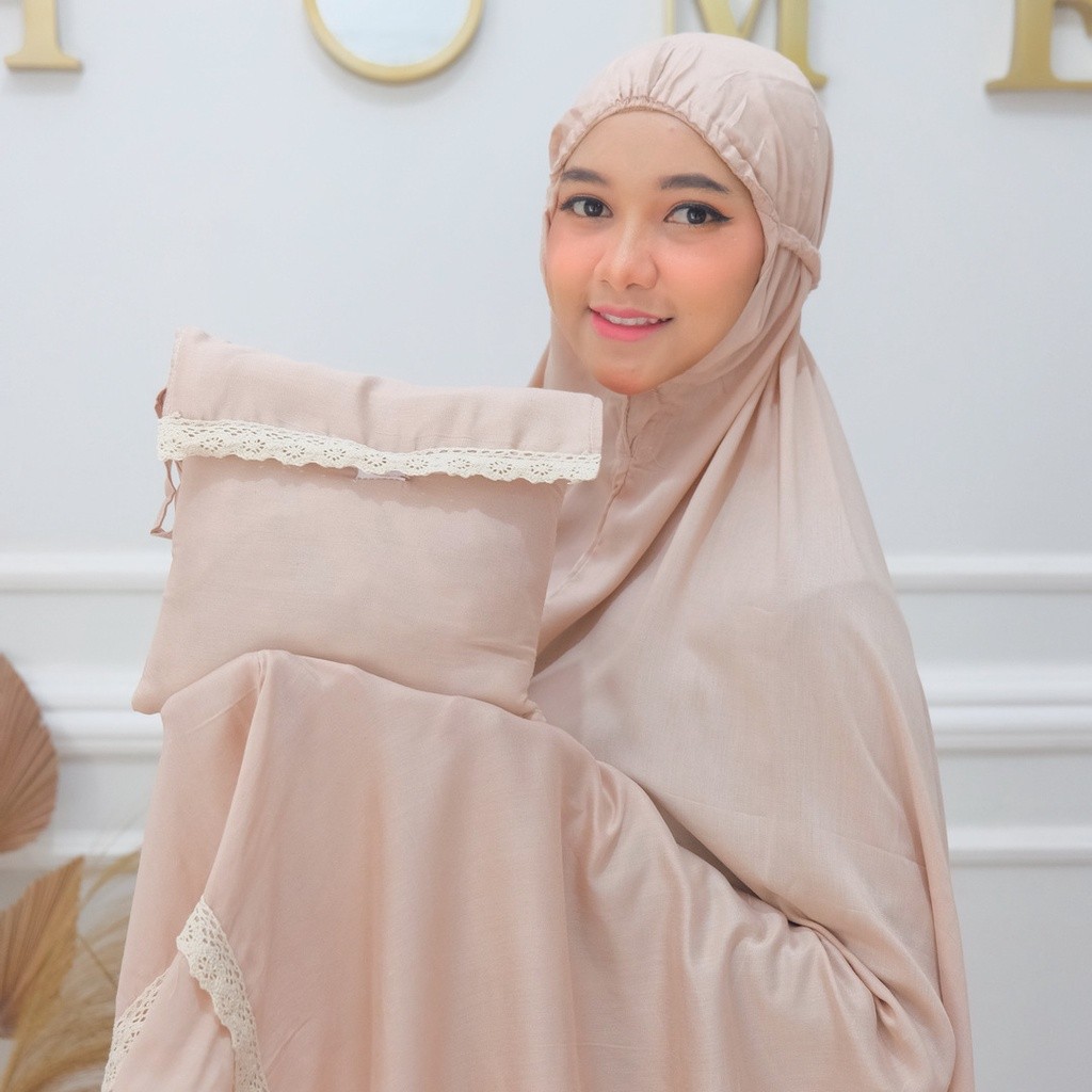 Mukena POLOS JUMBO RENDA Dewasa FARA Arnisa Official BARU