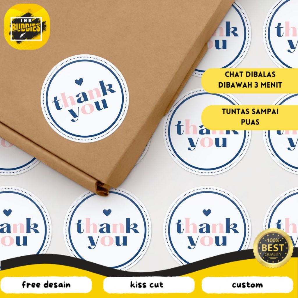 

INB SBV 8-15 Print Stiker Vinyl Atau Transparan Cetak Sticker Bulat Label Makanan Minuman