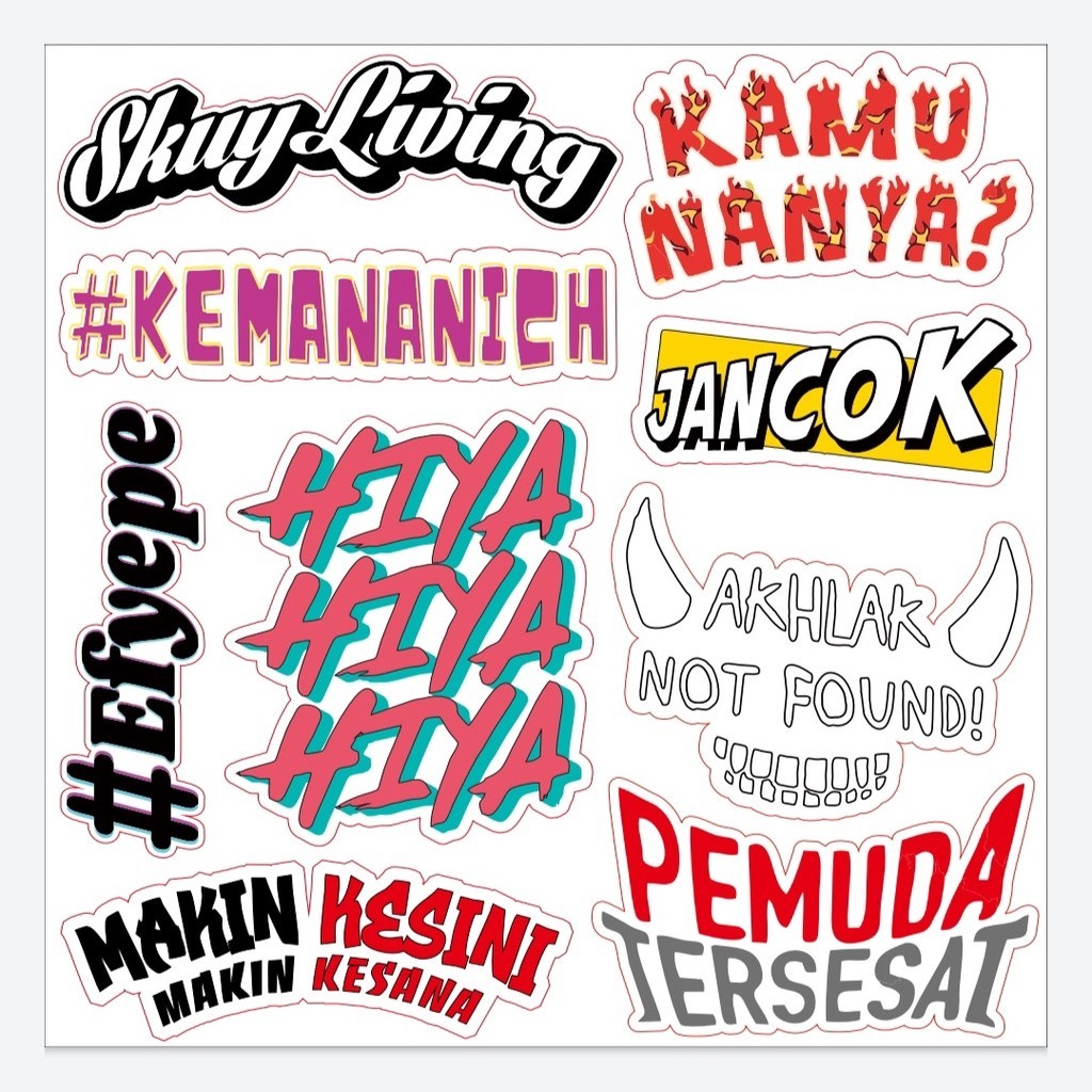 

Stiker Sticker MLI FYP Pemuda Tersesat Meme Youtube Qory Gore - Stiker Vinyl High Quality Stiker Pack