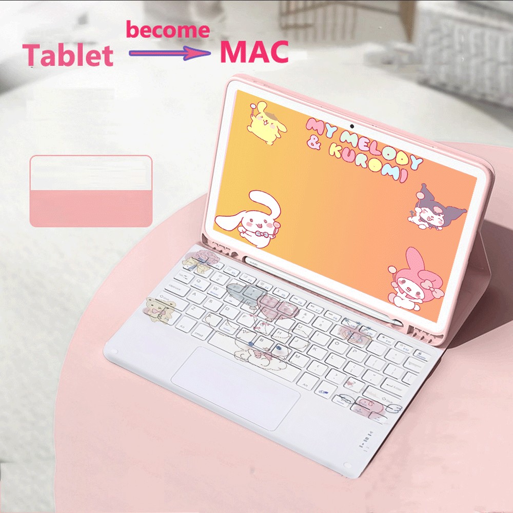 Sanrio Collection Cute and convenient white simple tablet Bluetooth keyboard and mouse