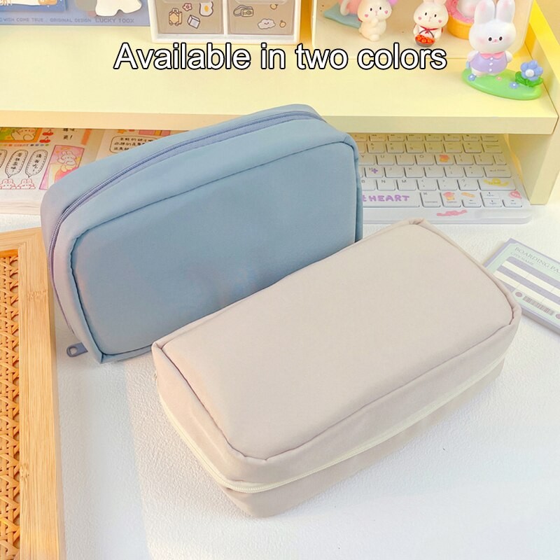 

1PC Large Capacity Creative Pen Bag High Appearance Level Multi-functional Solid Color Pencil Case Student School Supplies