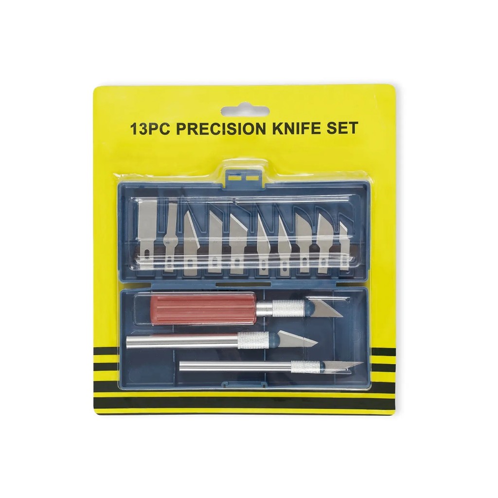 

Alat Pisau Pahat Ukir set 13 pcs Pisau Cutter Ukir Serbaguna for Kayu Mika Acrylic Stiker Wallpaper