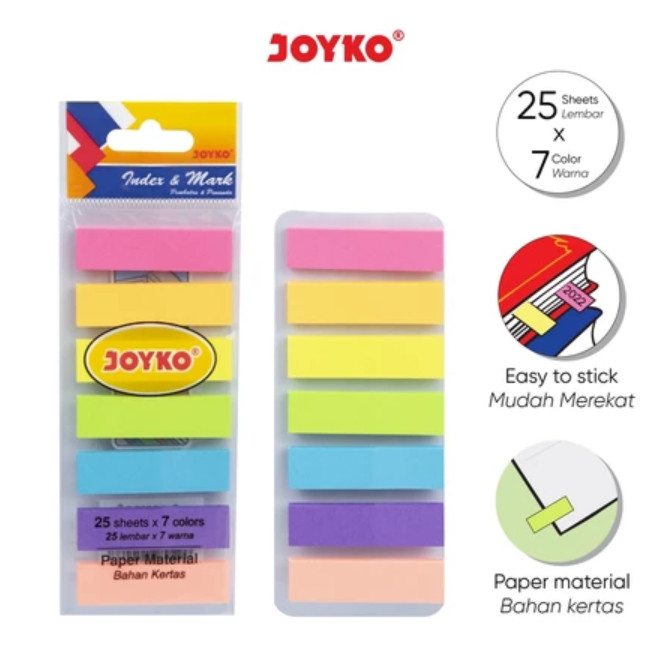 

Index & Mark Penanda Pembatas Joyko IM-32 Kertas - Sticky Note Page Markers Flags Index