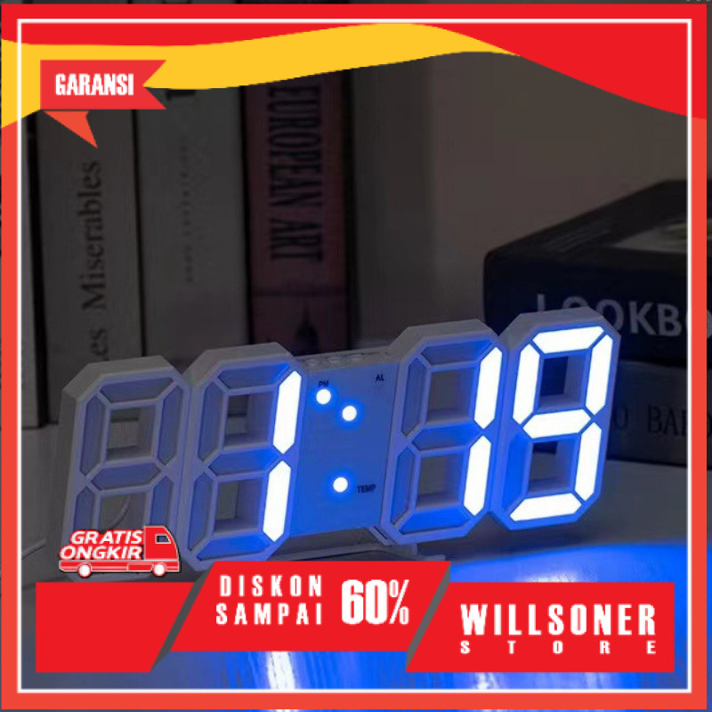 Jam Dinding Digital LED 3D Modern/ Jam Dinding Digital / Jam Dinding LED / Jam Dinding Estetik / Jam