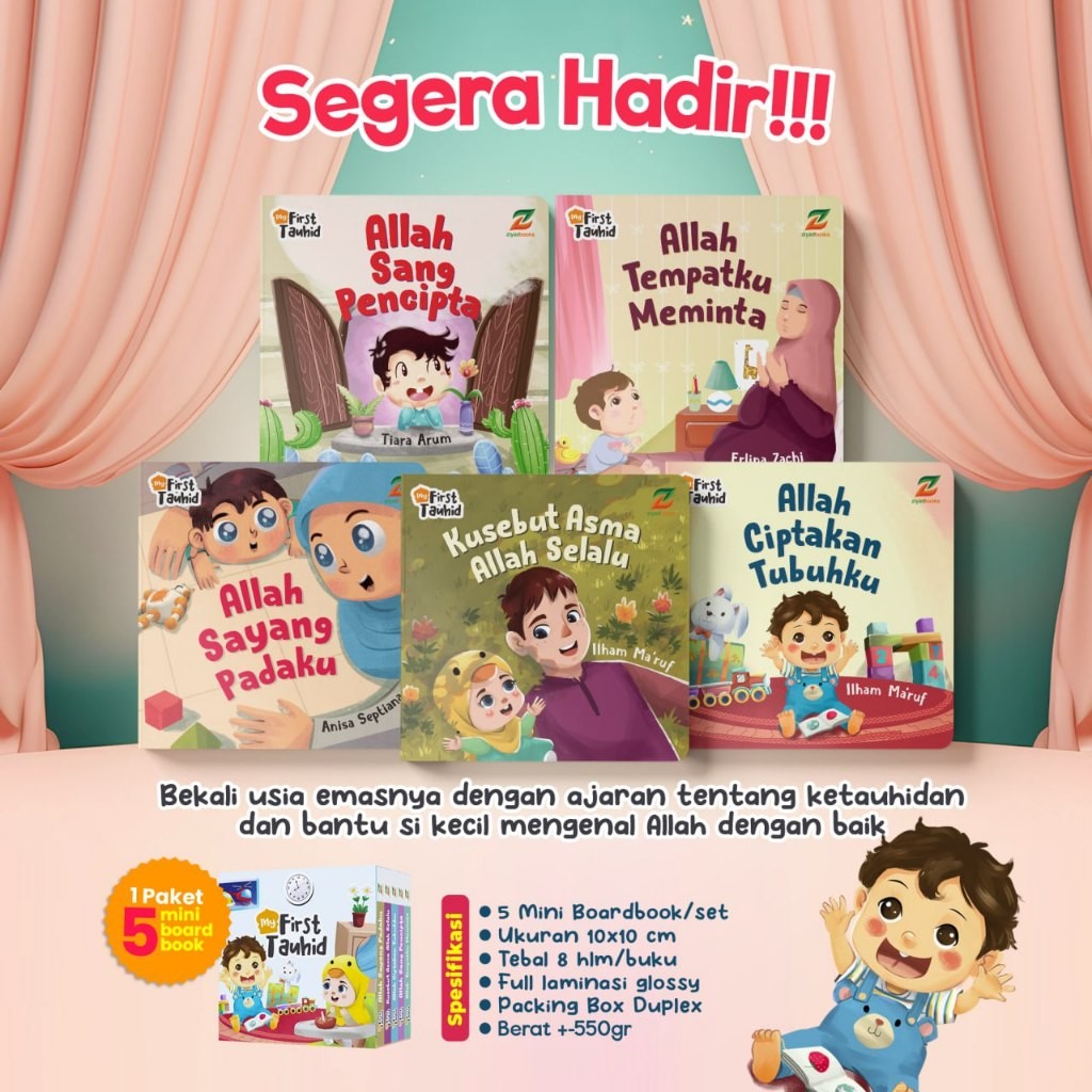 [Isi 2 Paket Mini Boardbooks] - Ziyadbooks - Paket Buku Bayi Pintar (Mini Boardbooks My First Tauhid