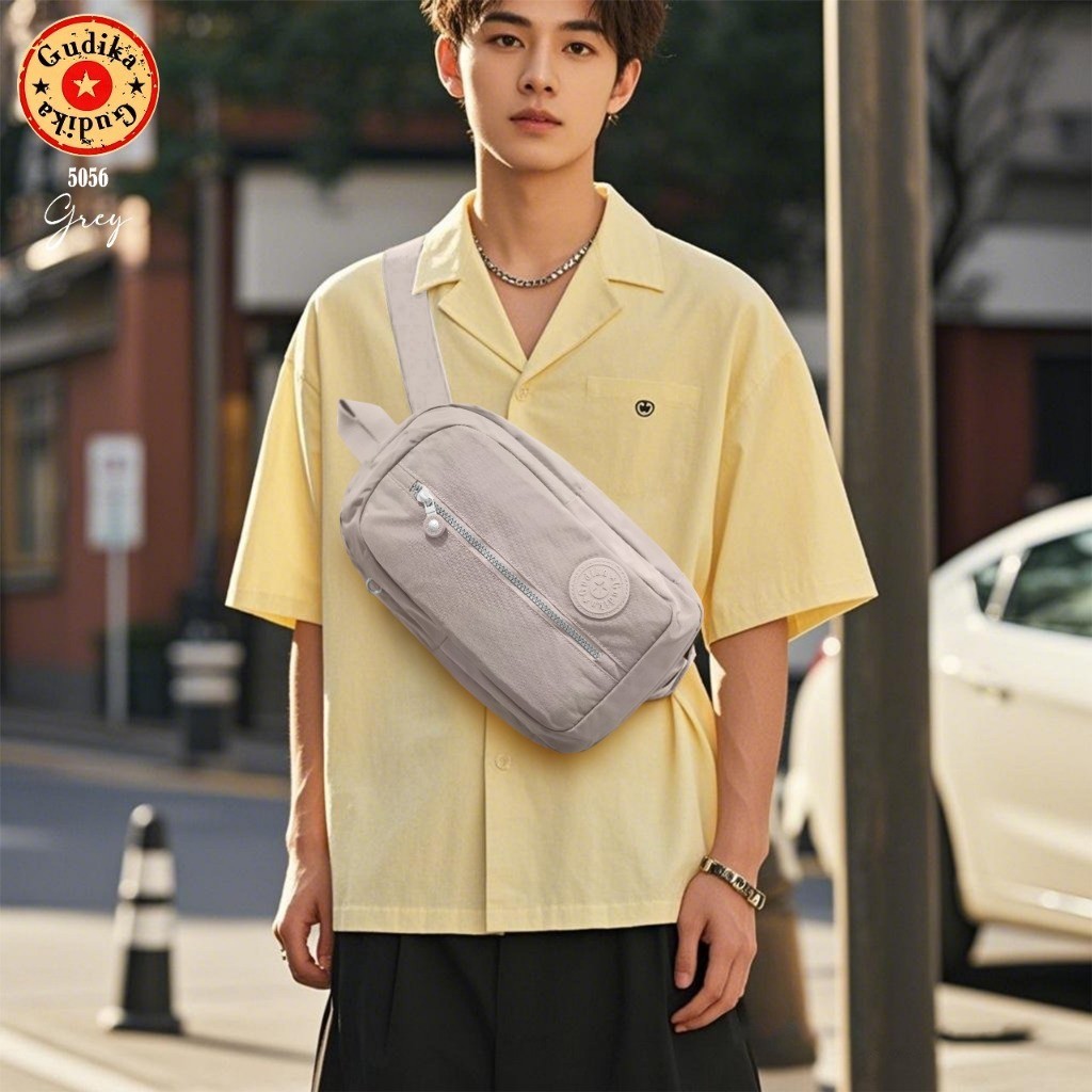 GUDIKA 5056 Tas Sling Bag Pria Anti Air Waterproof Chest Bag Waist Bag Tas Dada Pria Korea Style Kek