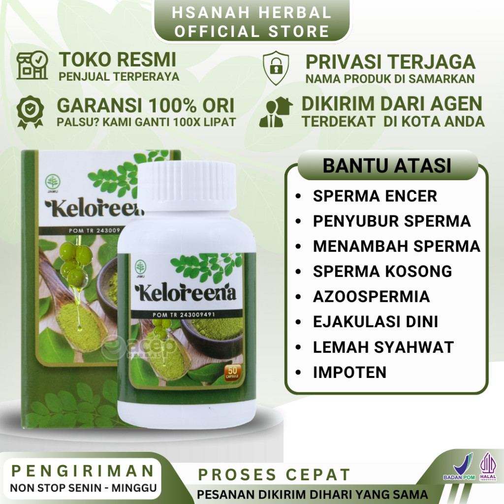 

Keloreena Obat Penyubur Sperma Pria Pengental Penambah Sperma Kosong Azoospermia yg Buat Promil Murah Atasi Mani Encer Ejakulasi Dini Impoten Lemah Syahwat Disfungsi Ereksi Herbal Original