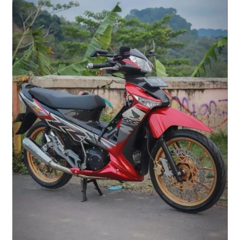 striping supra x 125 merah 2011 striping lis stiker standar Ori Honda Supra x 125 merah 2011