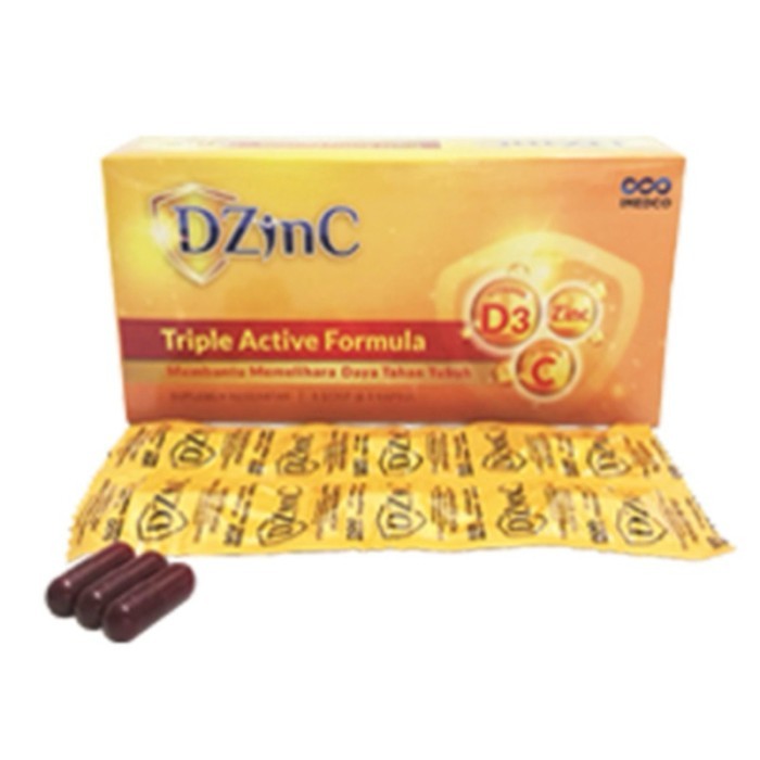 DZINC suplemen vitamin D, C dan zinc isi 30