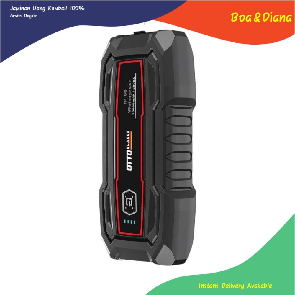 ACE Otto Klasse Jump Starter 12V Powerbank 20000Mah Ip65 - Hitam Alat Penghidup Aki Mobil Battery Ju