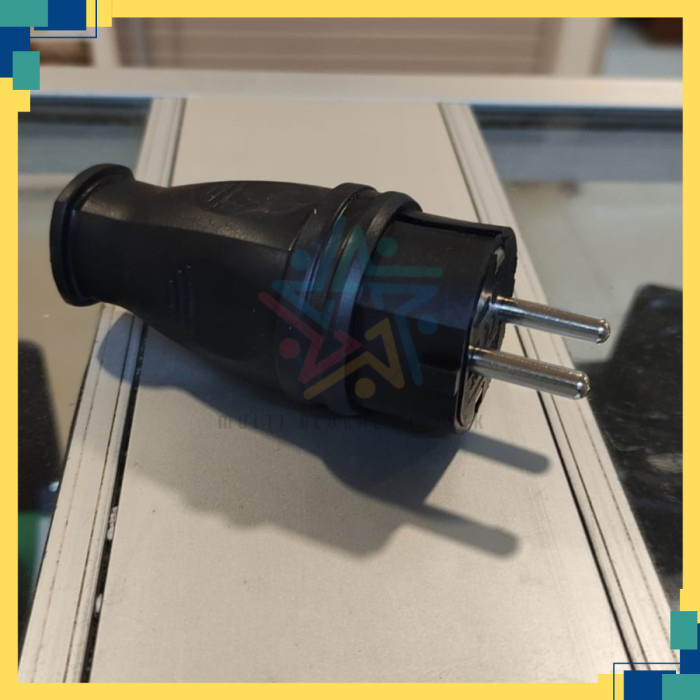 STEKER KARET LISTRIK / STEKER KONTRA KARET / COLOKAN MALE FEMALE KARET 2 PIN - STEKER KARET