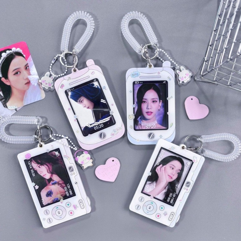 

Creative Y2K Acrylic 3Inch/2R Small Cards Card Holder Phone Camera Design Cute Durable Desktop Stand Kpop Idol Photocards PC Holder Bus Card ID Card Protective Case Stationary