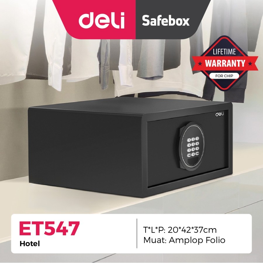 

DELI Safe Box ET547 Solid Steel - Brankas Digital DELI ET 547 Safety
