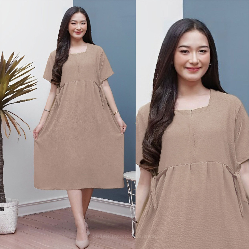 MAKEYOUSHOP ADIRA DRESS CRINKLE AIRFLOW PREMIUM DASTER KEKINIAN Pieter Jackson Junior