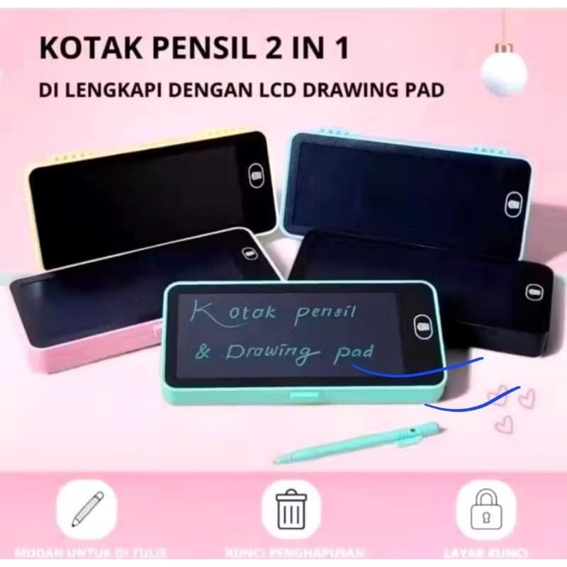 

kotak pensil drawing box dan papan coret kreatif anak digital pada edukasi bisa cod