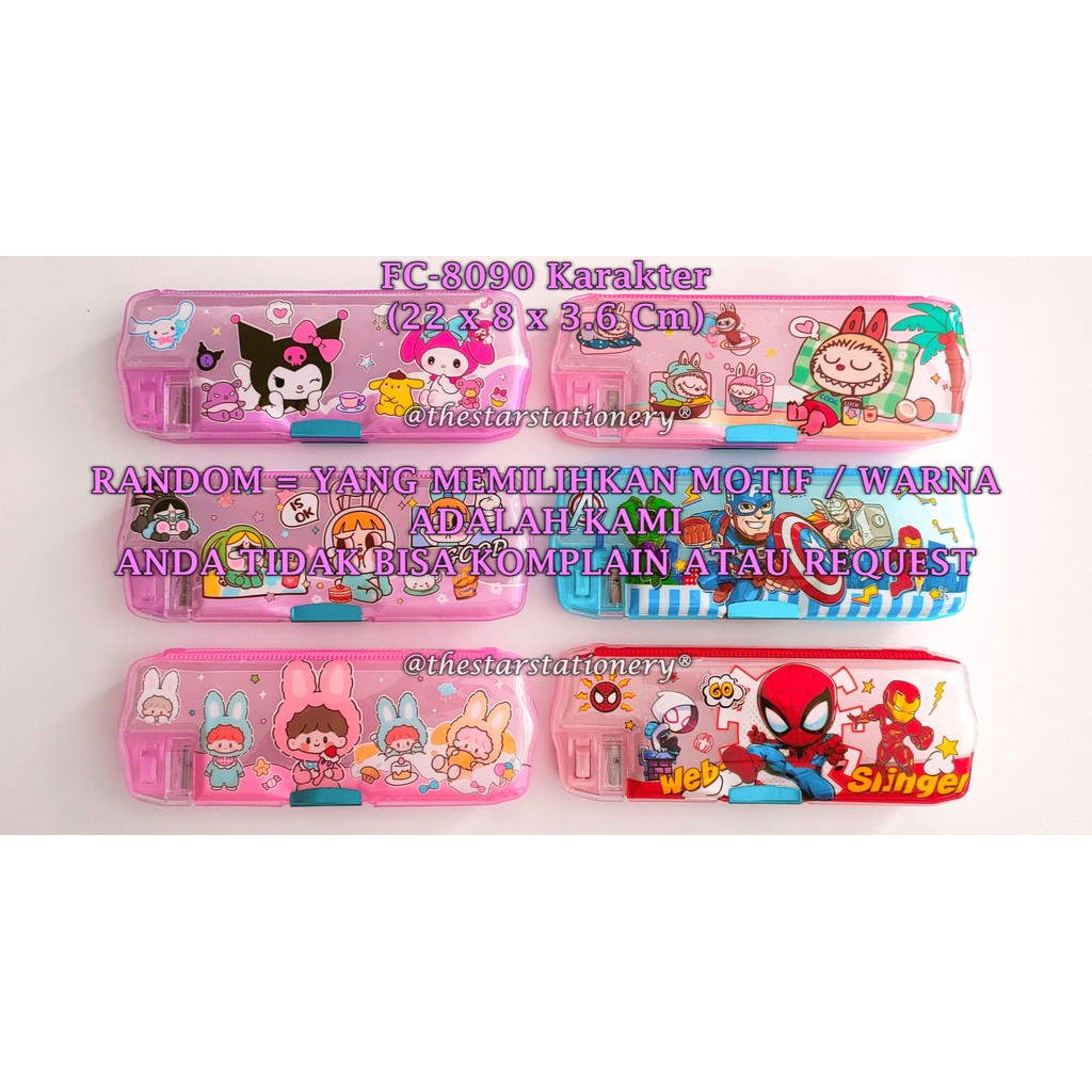 

(1 Biji) GROSIR Kotak Pensil Magnet Segi 8 2*8*3.6 Cm / Kotak Pensil Magnet GXIMP FC-8090