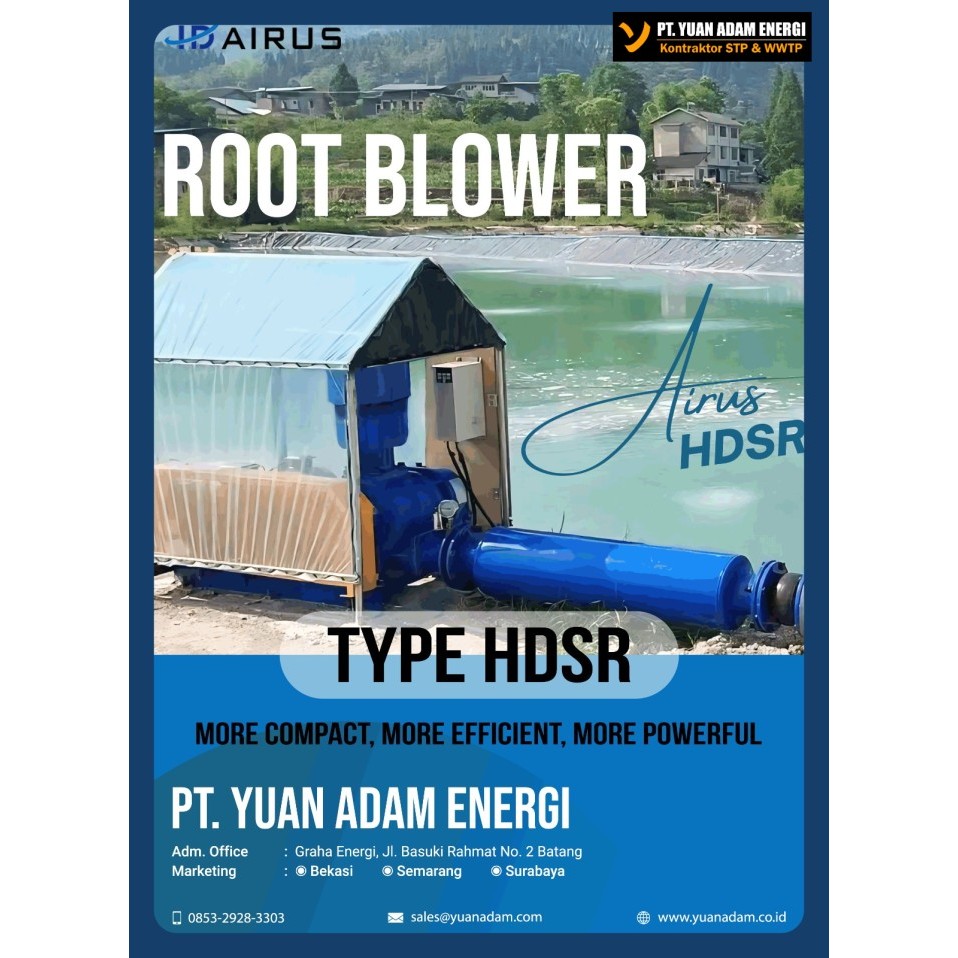 ROOT BLOWER - AERASI LIMBAH IPAL | HEMAT & HANDAL UNTUK STP, RUMAH SAKIT, HOTEL