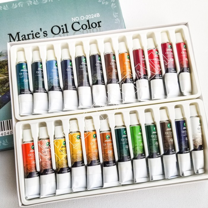 

promo -Maries Oil Colour set (24x12ml) / Cat Minyak Maries set