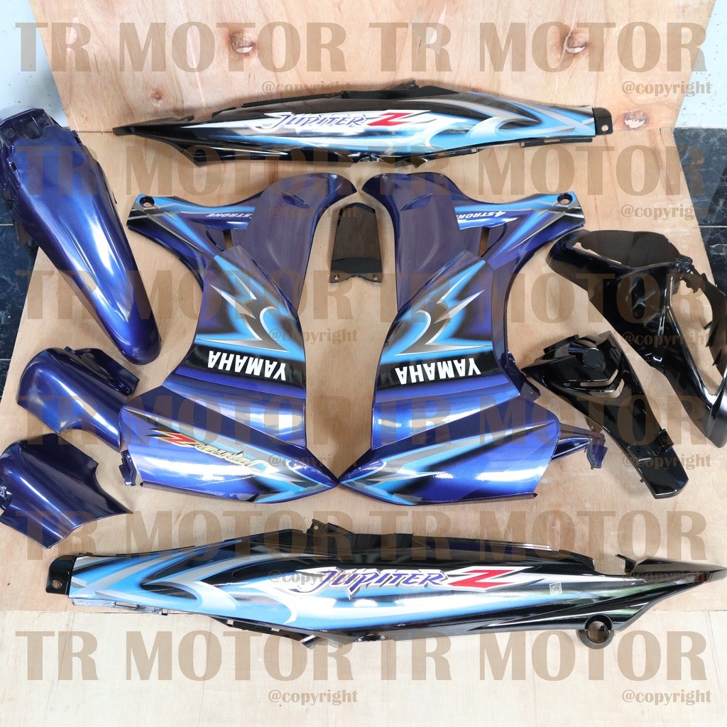 Cover Body Jupiter Z New Burhan 2006 Biru Hitam Full Set Halus Bodi Jupiter Z Burhan Body Jupiter Z 
