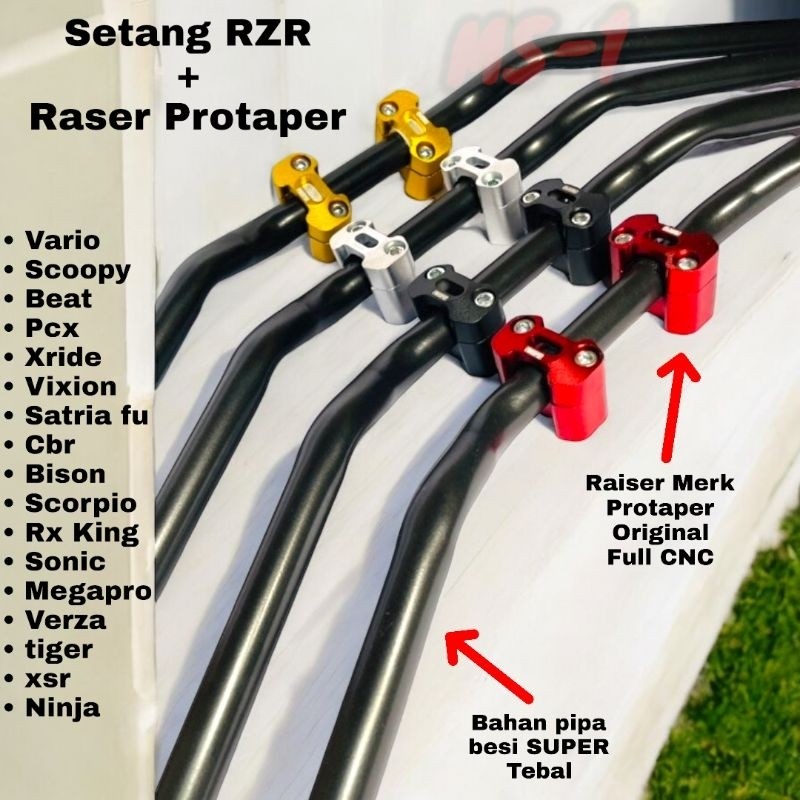 Stang rzr protaper original universal Satria Fu Vixion Old New Beat Street Sonic 150r CB150R PNP Set