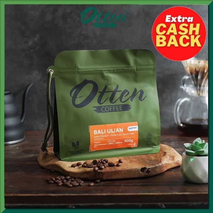 

Kopi Arabica Bali Ulian FW 500g - Biji / Bubuk Kopi Otten Coffee - Coarse