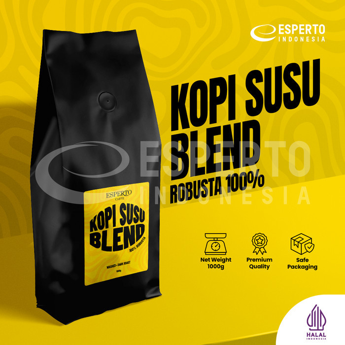 

KOPI SUSU BLEND DARK ROAST 100% ARABIKA / ROBUSTA blend Coffee 1KG - ROBUSTA 1 KG, BIJI