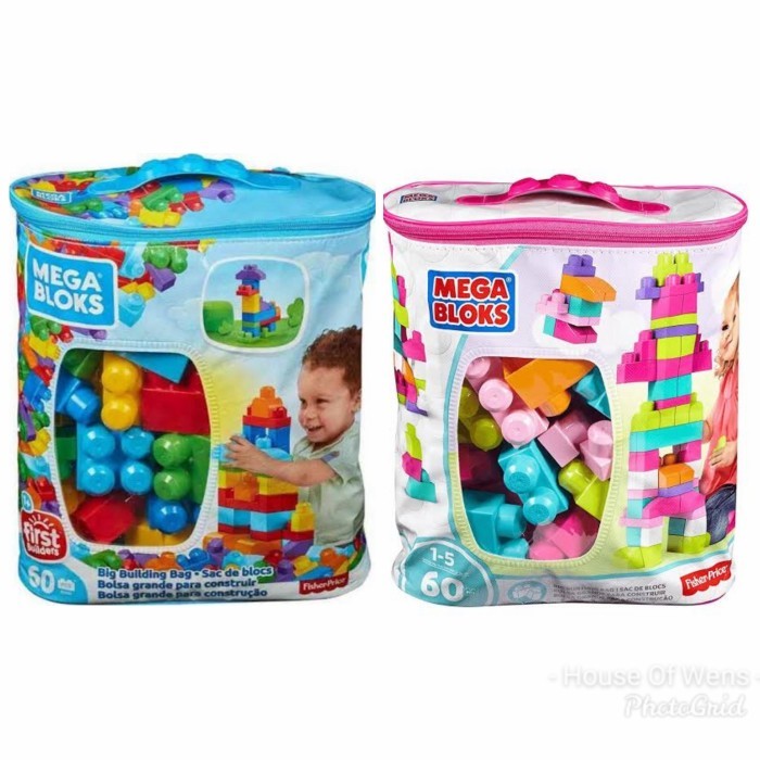 FISHER PRICE MEGABLOKS FIRST BUILDERS 60 PCS - Blue