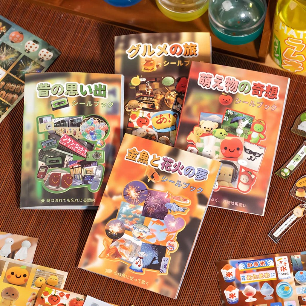 

20P Retro Showa Style Sticker Book | Vintage Japanese Stickers for Scrapbooking, Journals & Crafts | Cute Aesthetic Decor
