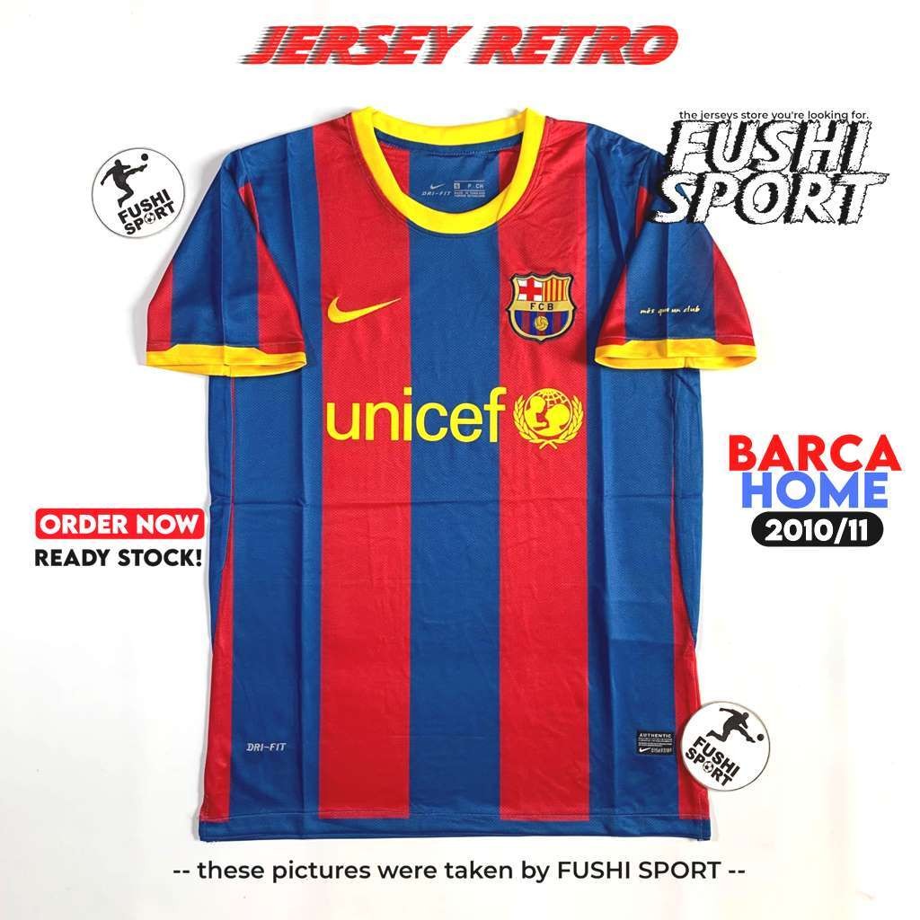 RETRO | Jersey Baju Bola Barca Home 2010 2011 Grade Ori