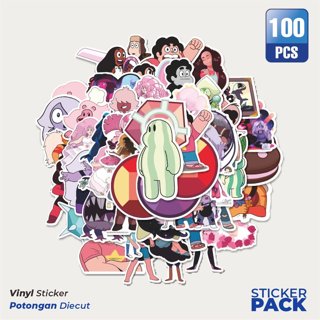 

Stiker Vinyl Stiker Kartun Steven Universe Char Mix 2 Waterproof Aesthetic- Untuk Laptop, Motor, dan Helm - Paper Stationery Pack